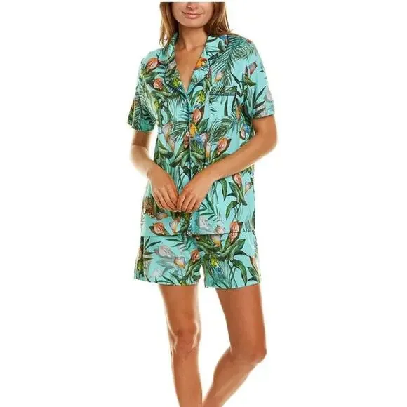 NEW Johnny Was Jungle Print Pajama Shorts Boho Lounge Sleep Shorts - Picture 2 of 7